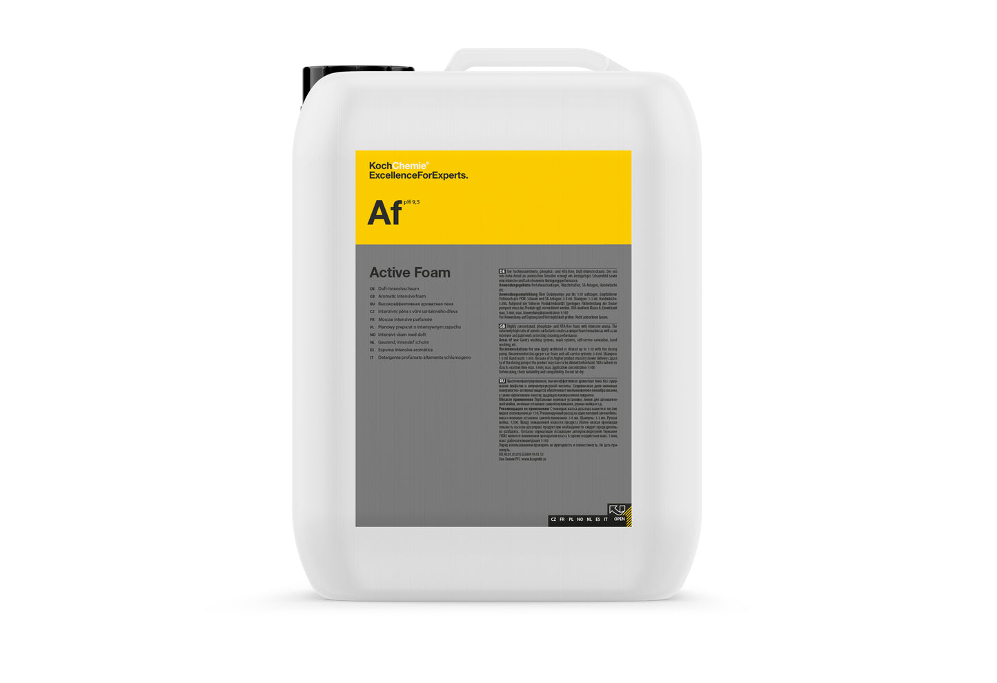 Koch Chemie 洗車液 車身清潔 洗車用品 汽車美容產品 Koch-Chemie Active Foam 活性泡沫洗車液 10L 德國洗車液 濃縮洗車液 鹼性洗車液 pH9.5洗車液 強效去污洗車液 預洗液 正洗液 預洗正洗兩用 雪掛泡沫 雪掛式泡沫 綿密泡沫 持久泡沫 高泡沫洗車液 低泡洗車液 強力清潔 蟲屍清潔 鳥糞清潔 道路污垢清潔 工業落塵清潔 鐵粉去除 車漆深層清潔 車漆溫和清潔 保護蠟層 不傷蠟層 不傷鍍膜 鍍膜車適用 保護車漆 汽車清潔 車身清潔 車用清潔劑 洗車水 洗車泡沫 泡沫洗車液 高壓清洗機用洗車液 自助洗車屋用洗車液 商用洗車系統 人手洗車液 專業汽車美容 汽車護理產品 汽車保養 車漆保護 車漆清潔 日常洗車液 洗車專用 汽車美容用品 汽車清潔用品 德國品牌洗車液 德國製造洗車液 高品質洗車液 強效清潔 濃縮配方 經濟實惠洗車液 商用洗車場 洗車店專用 汽車美容店專用 車隊保養 車主自用 汽車護理用品店 香港洗車液 澳門洗車液 香港汽車美容 澳門汽車美容 洗車液推薦 專業洗車液 汽車蠟保護 酸鹼平衡 表面活性劑 清潔力強 泡沫豐富 易沖洗 不留水漬 車身光澤 潔淨效果 環保配方