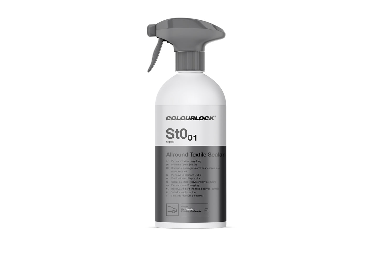 Koch-Chemie 布料鍍膜劑 汽車內籠用品 ST0.01 布料鍍膜劑 紡織密封劑 布料保護劑 水性配方 無溶劑 不含氟碳樹脂 防水防污 防污保護 長效保護 24個月保護 不改變觸感 不改變外觀 開篷車頂 軟頂篷 座椅布料 布座椅 布料內裝 地毯保護 車內布料 車廂護理 汽車內裝護理 防水處理 紡織品養護 德國製 德國進口 500ml 產品型號524500 專業汽車護理 汽車美容 汽車護理 車主必備 愛車護理 香港汽車用品 汽車用品推薦 香港網購 原裝正貨 正貨保證 微纖維海綿 均勻塗抹 交叉塗抹 施工簡單 快乾 自然乾燥 24小時固化 預先清潔 Pol Star清潔 萬用清潔劑 去污 防潑水 防油污 防果汁 防咖啡漬 防茶漬 易清潔 長效 耐用 優質 德國品牌 信賴品牌 汽車護理專家 口碑推薦 值得信賴 清潔護理用品 汽車精品 汽車保養品 室內外適用 家用紡織品 戶外紡織品 露營裝備 嬰兒車布料 傢俱布料 沙發布料 窗簾布料 開車族 車輛保養 車身美容 車廂清潔 內裝煥新 保護層 防水塗層 防護膜 抗污處理 耐污 防潑水處理 布料護理 專業級護理 優質汽車用品 立即選購 現貨 車友推薦 值得信賴 高品質
