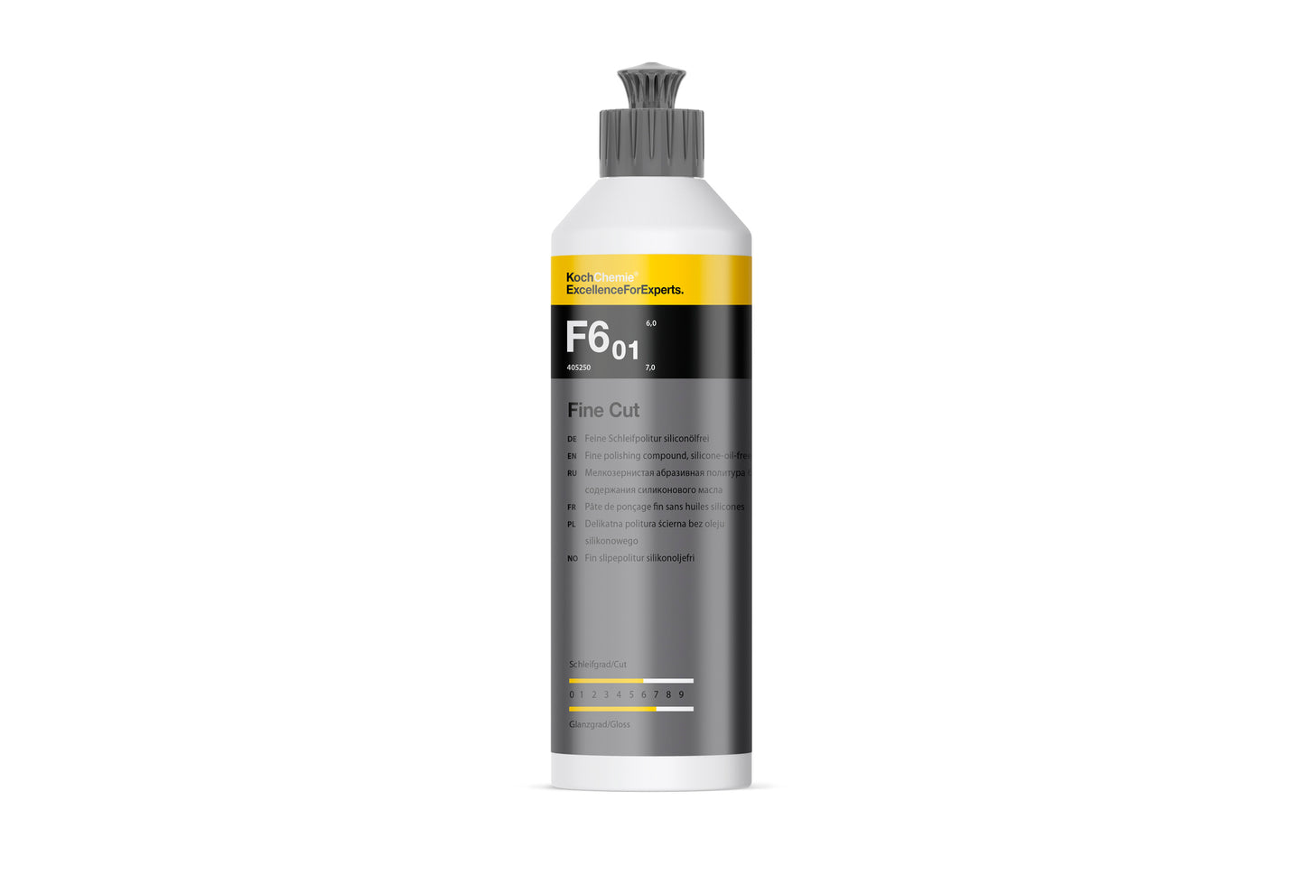 Koch Chemie Fine Cut F6.01 F6.01 細緻拋光劑 中度拋光劑 研磨拋光劑 拋光劑 研磨劑 無矽油拋光劑 氧化鋁拋光 智能粒度 切削力6.0 光澤度7.0 去除洗車刮痕 去除花痕 去除2500砂紙痕 漆面拋光 車漆修復 中度風化漆面 重度風化漆面 抗刮清漆 清漆拋光 漆面校正 深層光澤 持久光澤 拋光機適用 旋轉拋光機 偏心拋光機 Fine Cut Pad 羊毛拋光輪 低粉塵 施工時間長 單步拋光 專業汽車美容 汽車美容 汽車護理 車漆養護 車主必備 愛車護理 香港汽車用品 汽車用品推薦 香港網購 原裝正貨 正貨保證 產品型號405001 德國製 德國進口 1公升裝 汽車漆面 商用車漆面 電單車漆面 漆面花痕 洗車痕 漆面處理 拋光程序 專業汽車護理 優質汽車用品 立即選購 現貨 車友推薦 口碑推薦 值得信賴 高品質 信賴品牌 德國品牌 汽車護理專家 清潔護理用品 汽車精品 汽車保養品 漆面研磨 車漆翻新 漆面處理 拋光程序 專業汽車護理 優質汽車用品 立即選購 現貨 車友推薦 口碑推薦 值得信賴 高品質 信賴品牌 德國品牌 汽車護理專家 清潔護理用品 汽車精品 汽車保養品 漆面研磨