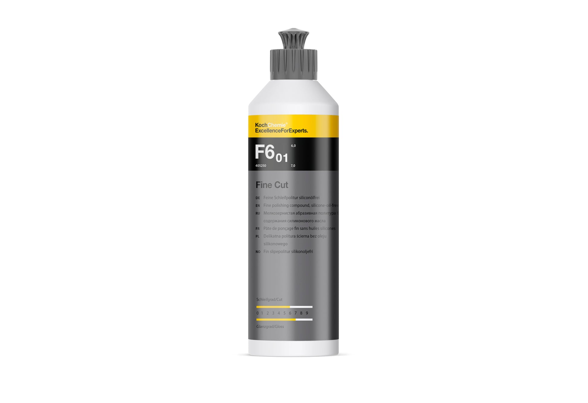 Koch Chemie Fine Cut F6.01 F6.01 細緻拋光劑 中度拋光劑 研磨拋光劑 拋光劑 研磨劑 無矽油拋光劑 氧化鋁拋光 智能粒度 切削力6.0 光澤度7.0 去除洗車刮痕 去除花痕 去除2500砂紙痕 漆面拋光 車漆修復 中度風化漆面 重度風化漆面 抗刮清漆 清漆拋光 漆面校正 深層光澤 持久光澤 拋光機適用 旋轉拋光機 偏心拋光機 Fine Cut Pad 羊毛拋光輪 低粉塵 施工時間長 單步拋光 專業汽車美容 汽車美容 汽車護理 車漆養護 車主必備 愛車護理 香港汽車用品 汽車用品推薦 香港網購 原裝正貨 正貨保證 產品型號405001 德國製 德國進口 1公升裝 汽車漆面 商用車漆面 電單車漆面 漆面花痕 洗車痕 漆面處理 拋光程序 專業汽車護理 優質汽車用品 立即選購 現貨 車友推薦 口碑推薦 值得信賴 高品質 信賴品牌 德國品牌 汽車護理專家 清潔護理用品 汽車精品 汽車保養品 漆面研磨 車漆翻新 漆面處理 拋光程序 專業汽車護理 優質汽車用品 立即選購 現貨 車友推薦 口碑推薦 值得信賴 高品質 信賴品牌 德國品牌 汽車護理專家 清潔護理用品 汽車精品 汽車保養品 漆面研磨