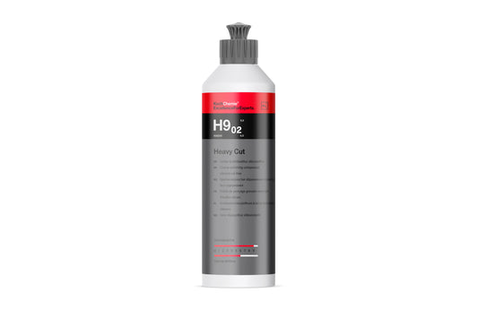Koch Chemie Heavy Cut H9.02 H9.02 粗研磨拋光劑 重度研磨劑 粗拋光劑 拋光劑 研磨劑 無矽油拋光劑 切削力9.0 光澤度6.0 去除深層刮痕 去除花痕 去除1200砂紙痕 去除漆霧 漆面修復 車漆拋光 嚴重風化漆面 軟漆適用 抗刮漆適用 汽車漆面 商用車漆面 電單車漆面 機器拋光 旋轉拋光機 羊毛輪 Heavy Cut Pad 長時間拋光 不沾黏 低粉塵 專業汽車美容 汽車美容 汽車護理 車漆養護 車主必備 愛車護理 香港汽車用品 汽車用品推薦 香港網購 原裝正貨 正貨保證 產品型號458001 德國製 德國進口 1公升裝 1L 漆面研磨 車漆翻新 深層花痕 漆面處理 拋光程序 專業汽車護理 優質汽車用品 立即選購 現貨 車友推薦 口碑推薦 值得信賴 高品質 信賴品牌 德國品牌 汽車護理專家 清潔護理用品 汽車精品 汽車保養品 粗研磨 拋光劑推薦 漆面拋光劑 汽車拋光 專業級拋光 漆面養護 拋光墊 M3.02 P3.01 鏡面處理 車漆光澤 車漆亮度 噴漆表面 車身美容 車輛保養 車漆清潔 車漆深層清潔 油漆修復 車頂拋光 引擎蓋拋光 車門拋光 車 粗研磨拋光劑 汽車美容用品