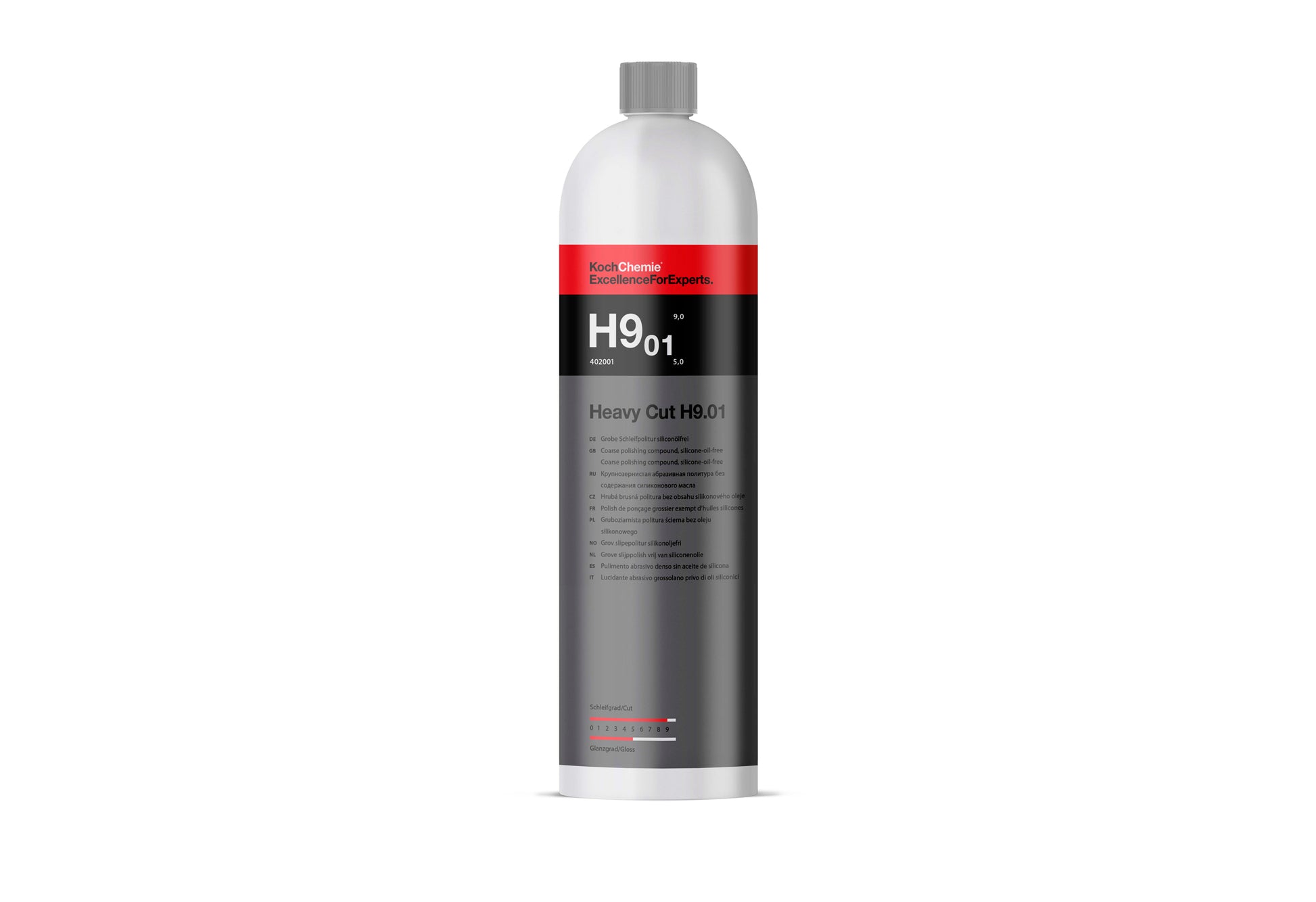 Koch Chemie Heavy Cut H9.02 粗研磨拋光劑 汽車美容用品 洗車用品 Koch Chemie Heavy Cut H9.02 H9.02 粗研磨拋光劑 粗拋光劑 拋光劑 研磨劑 無矽油拋光劑 切削力9.0 光澤度6.0 去除深層刮痕 去除花痕 去除1200砂紙痕 去除漆霧 漆面修復 車漆拋光 嚴重風化漆面 軟漆適用 抗刮漆適用 汽車漆面 商用車漆面 電單車漆面 機器拋光 旋轉拋光機 羊毛輪 Heavy Cut Pad 長時間拋光 不沾黏 低粉塵 專業汽車美容 汽車美容 汽車護理 車漆養護 車主必備 愛車護理 香港汽車用品 汽車用品推薦 香港網購 原裝正貨 正貨保證 產品型號458001 德國製 德國進口 1公升裝 1L 漆面研磨 車漆翻新 深層花痕 漆面處理 拋光程序 專業汽車護理 優質汽車用品 立即選購 現貨 車友推薦 口碑推薦 值得信賴 高品質 信賴品牌 德國品牌 汽車護理專家 清潔護理用品 汽車精品 汽車保養品 中度研磨 粗研磨 拋光劑推薦 漆面拋光劑 汽車拋光 專業級拋光 漆面養護 拋光墊 M3.02 P3.01 鏡面處理 車漆光澤 車漆亮度 噴漆表面 車身美容 車輛保養 車漆