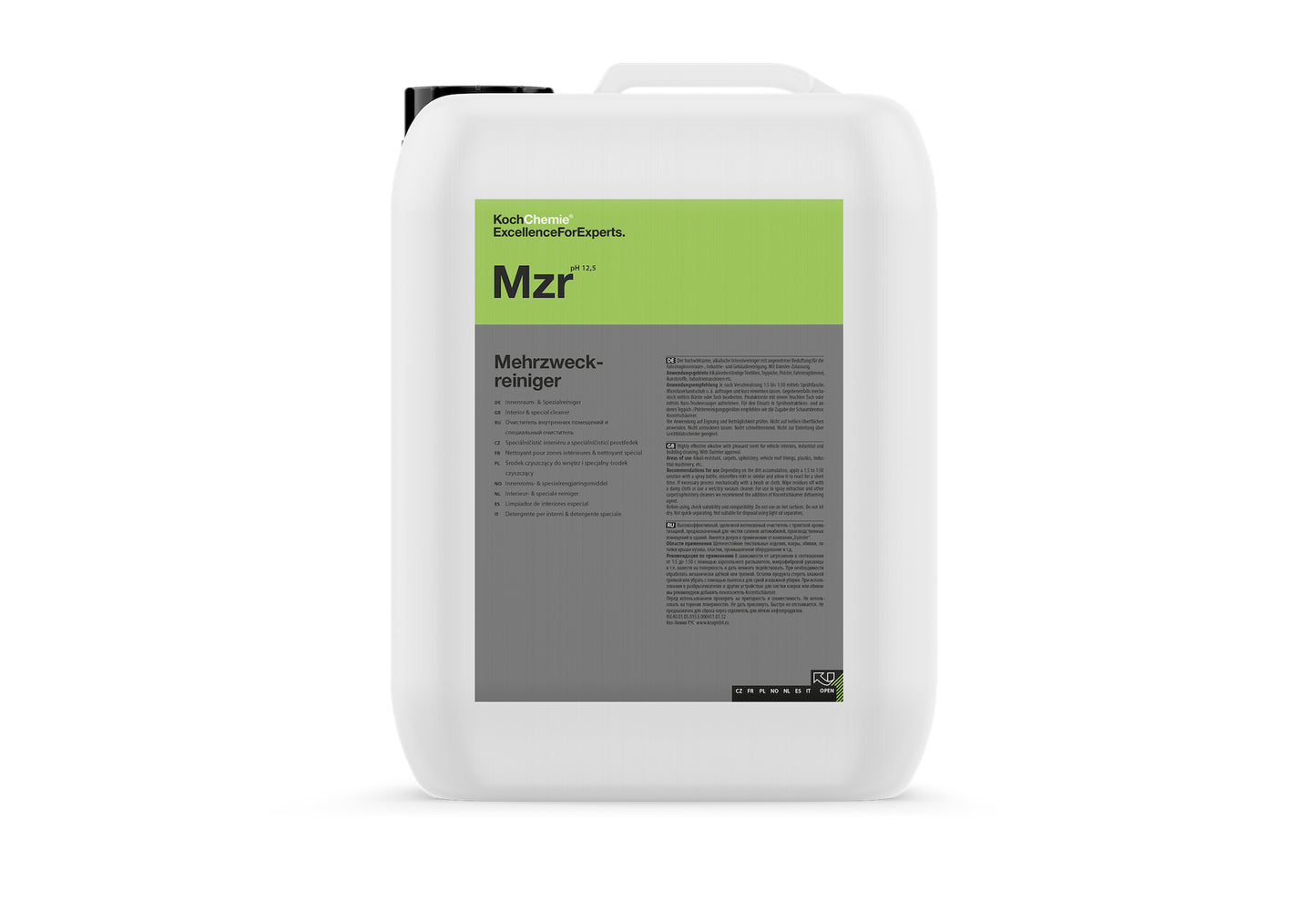 Koch Chemie 內籠清潔劑 汽車 洗車 美容 Mehrzweckreiniger MZR 萬用清潔劑 極致功效內籠清潔劑 車內清潔劑 內籠清潔 汽車內裝清潔 鹼性清潔劑 強效清潔劑 濃縮清潔劑 去除油脂 去除墨水 去除尼古丁 去除煙煤 去除煙味 深層去污 強力去污 塑料清潔 塑膠清潔 紡織品清潔 地毯清潔 內裝清潔 座椅清潔 皮革清潔 機械清潔 工業清潔 建築清潔 Daimler認證 平治認證 德國製 德國進口 10公升裝 10L 大容量 專業用途 專業車房 汽車美容 汽車護理 車主必備 愛車護理 香港汽車用品 汽車用品推薦 香港網購 原裝正貨 正貨保證 產品型號86011 產品型號86021 稀釋比例 1:5稀釋 1:10稀釋 1:20稀釋 1:50稀釋 噴霧瓶應用 微纖維手套 海綿清潔 刷子清潔 濕布擦拭 吸塵器清潔 不傷表面 不殘留 專業汽車護理 優質汽車用品 立即選購 現貨 車友推薦 使用前測試 材質相容性 禁止熱表面 禁止乾燥 高品質 信賴品牌 德國品牌 汽車護理專家 清潔護理用品 汽車精品 汽車保養品 DIY清潔 自家護理 車內空間潔淨 保持車內清爽 舒適駕駛環境 內籠煥新 車廂清新 快速