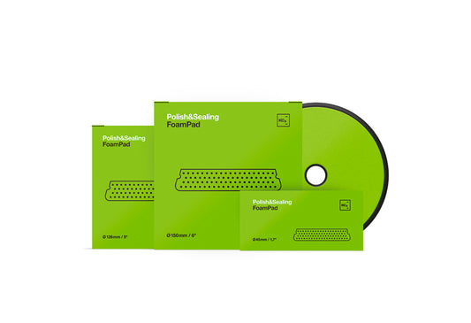 Koch Chemie Polish & Sealing Foam Pad 拋光密封海綿墊 幼細拋光及上蠟墊 綠色拋光墊 超精細海綿墊 密封劑施工工具 蠟品施工工具 均勻塗佈密封劑 節省用量 1K Nano適用 Lack-Polish grün適用 25mm短厚度 低扭轉力 操作穩定 高穩定性 開孔結構 開放式蜂巢結構 優化細胞數 研磨邊緣 靈活貼合曲面 特殊密度泡棉 衛生設計 過程安全 搭配DA機 搭配旋轉拋光機 魔鬼氈設計 拋光機配件 專業級拋光工具 汽車美容 汽車護理 漆面密封 車漆保護 車主必備 愛車護理 香港汽車用品 汽車用品推薦 香港網購 原裝正貨 正貨保證 產品編號9998336 產品編號9998337 產品編號9998338 德國製 德國工藝 高品質 信賴品牌 德國品牌 汽車護理專家 優質汽車用品 立即選購 現貨 車友推薦 用家實證 專業店鋪必備 汽車精品 汽車保養品 清潔護理用品 拋光耗材 車漆護理 終極光澤 漆面養護 一劑型拋光密封 新世代拋光墊 微損傷修復 鏡面效果 光澤提升 上蠟墊 密封墊 45mm 126mm 150mm 5吋拋光墊 6吋拋光墊 小尺寸拋光墊