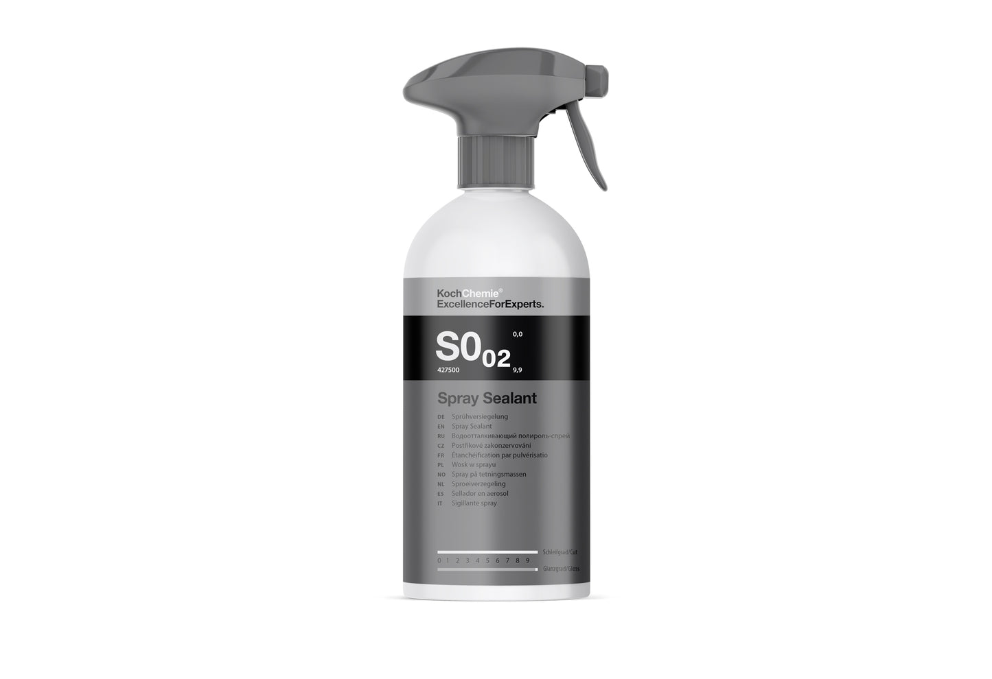 Koch Chemie Spray Sealant S0.02 車身鍍膜噴劑 洗車用品 汽車艾容 鍍膜 噴霧式密封劑 快速密封噴霧 高光澤密封劑 車漆密封噴霧 車身密封劑 漆面密封劑 撥水噴霧 疏水密封層 高效密封噴霧 噴霧式車蠟 速效車漆保護 天鵝絨觸感 柔滑觸感 色彩加深 車漆增豔 深邃光澤 鏡面光澤 完美水珠效果 強效撥水 防污保護層 聚合物密封成分 即開即用 免稀釋 直接噴塗 逐部件施工 微纖維布擦拭 德國製 德國進口 原裝正貨 型號427500 500ml 0.5公升 專業級護理 汽車美容 汽車護理 車身養護 漆面保護 車主必備 愛車護理 香港汽車用品 汽車用品推薦 香港網購 正貨保證 Koch Chemie香港 噴霧式密封 車漆增亮 保護層 防汙 抗水 蓮花效應 水珠滾落 高品質 信賴品牌 德國品牌 汽車護理專家 優質汽車用品 立即選購