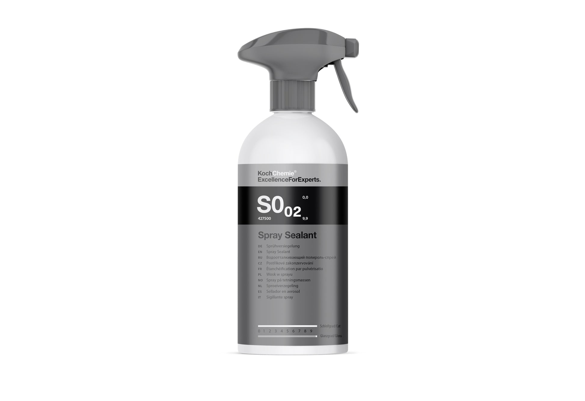 Koch Chemie Spray Sealant S0.02 車身鍍膜噴劑 洗車用品 汽車艾容 鍍膜 噴霧式密封劑 快速密封噴霧 高光澤密封劑 車漆密封噴霧 車身密封劑 漆面密封劑 撥水噴霧 疏水密封層 高效密封噴霧 噴霧式車蠟 速效車漆保護 天鵝絨觸感 柔滑觸感 色彩加深 車漆增豔 深邃光澤 鏡面光澤 完美水珠效果 強效撥水 防污保護層 聚合物密封成分 即開即用 免稀釋 直接噴塗 逐部件施工 微纖維布擦拭 德國製 德國進口 原裝正貨 型號427500 500ml 0.5公升 專業級護理 汽車美容 汽車護理 車身養護 漆面保護 車主必備 愛車護理 香港汽車用品 汽車用品推薦 香港網購 正貨保證 Koch Chemie香港 噴霧式密封 車漆增亮 保護層 防汙 抗水 蓮花效應 水珠滾落 高品質 信賴品牌 德國品牌 汽車護理專家 優質汽車用品 立即選購