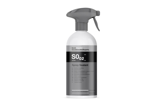 Koch Chemie Spray Sealant S0.02 車身鍍膜噴劑 洗車用品 汽車艾容 鍍膜 噴霧式密封劑 快速密封噴霧 高光澤密封劑 車漆密封噴霧 車身密封劑 漆面密封劑 撥水噴霧 疏水密封層 高效密封噴霧 噴霧式車蠟 速效車漆保護 天鵝絨觸感 柔滑觸感 色彩加深 車漆增豔 深邃光澤 鏡面光澤 完美水珠效果 強效撥水 防污保護層 聚合物密封成分 即開即用 免稀釋 直接噴塗 逐部件施工 微纖維布擦拭 德國製 德國進口 原裝正貨 型號427500 500ml 0.5公升 專業級護理 汽車美容 汽車護理 車身養護 漆面保護 車主必備 愛車護理 香港汽車用品 汽車用品推薦 香港網購 正貨保證 Koch Chemie香港 噴霧式密封 車漆增亮 保護層 防汙 抗水 蓮花效應 水珠滾落 高品質 信賴品牌 德國品牌 汽車護理專家 優質汽車用品 立即選購